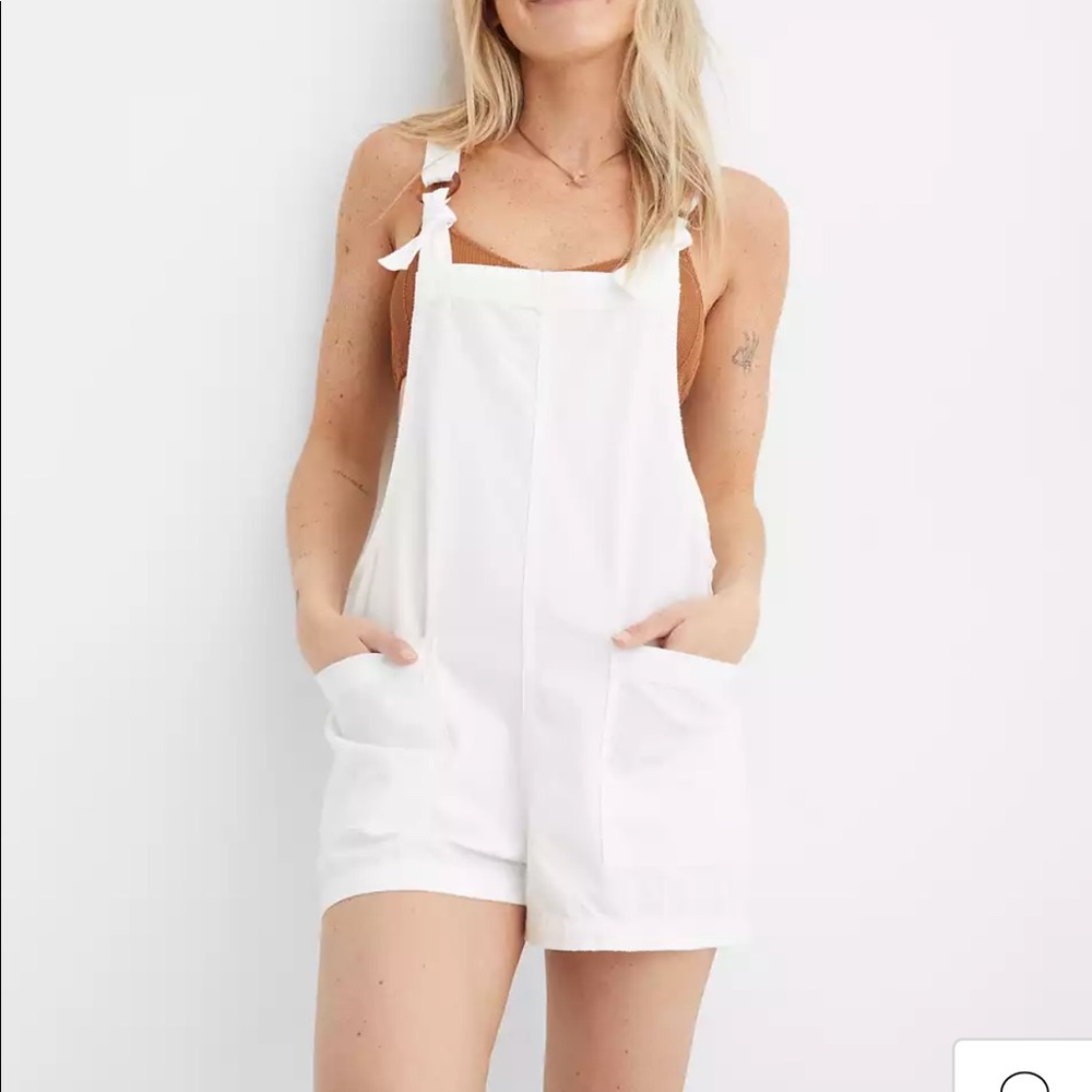 Aerie white shortall NWT